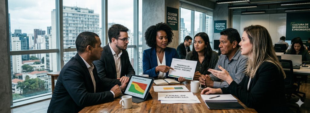 profissionais falando sobre a NR1